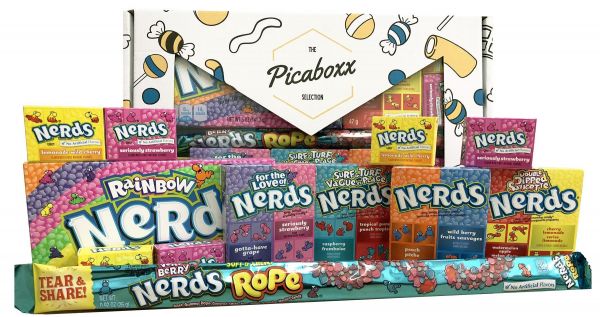 Picaboxx Wonka Nerds American Candy Selection Gift Box - 12 Products Value Pack