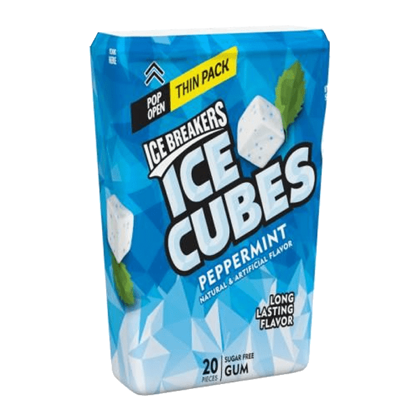 Ice Breakers Ice Cubes Peppermint Gum Thin Pack 46g (1.62oz)