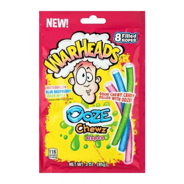 Warheads Ooze Chewz Ropes 85g (3oz)