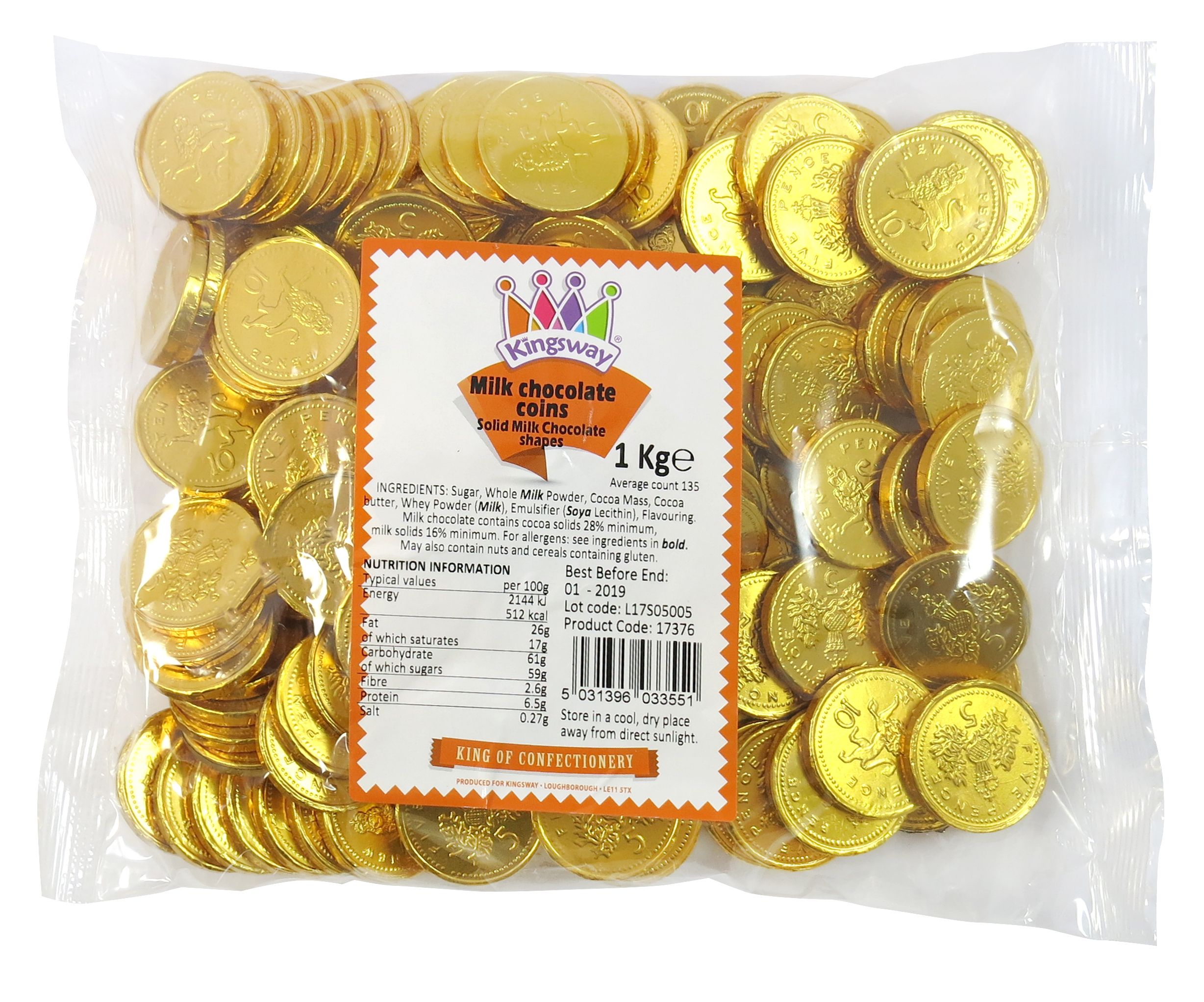 Kingsway Gold Milk Chocolate Coins 1kg - Image 2