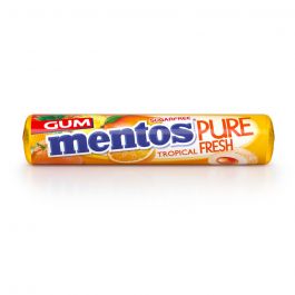 MENTOS PURE FRESH GUM TROPICAL ROLL