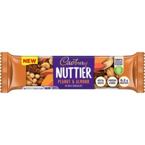Cadbury Nuttier Peanut & Almond Chocolate Bar 40g