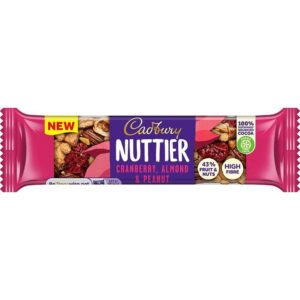 Cadbury Nuttier Cranberry, Almond & Peanut Chocolate Bar 40g