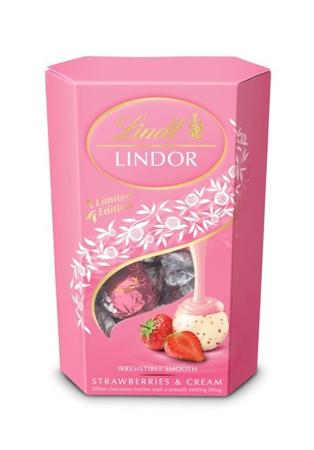 Lindt Lindor Strawberries & Cream Truffles 200g