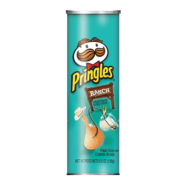 Pringles Ranch Flavour Potato Chips 158g (5.5oz)