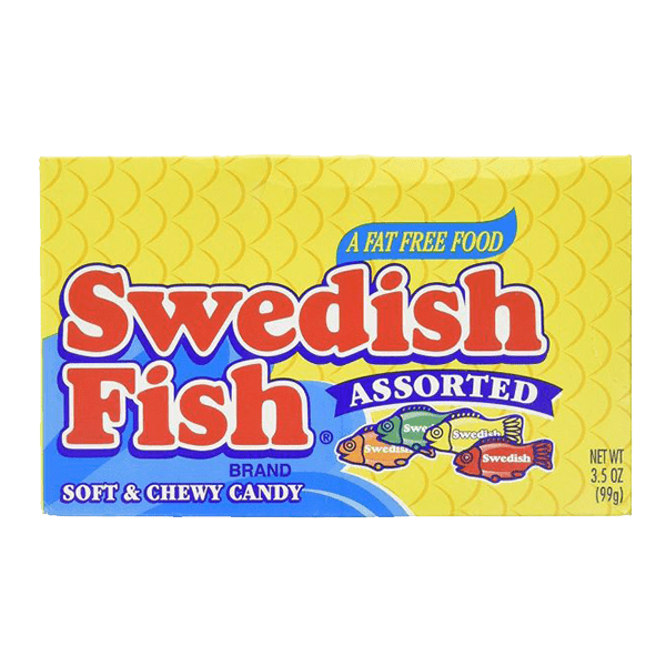 Swedish Fish Assorted Soft & Chewy Candy Theater Box 99g (3.5oz)
